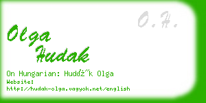 olga hudak business card